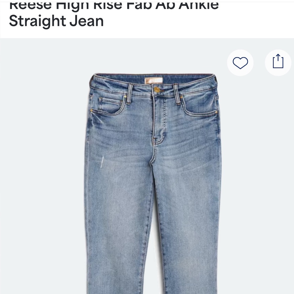 KUT FROM THE KLOTH REESE FAB AB ANKLE STRAIGHT LEG HIGH RISE DENIM sz 4